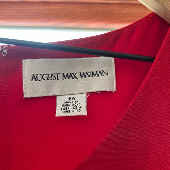 Red Long Plus Size Dress - Picture 3 of 5